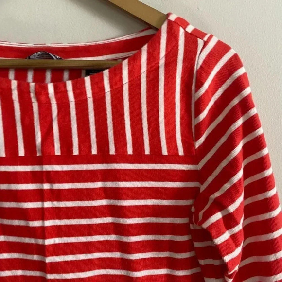 Land's End Red and White Striped Nautical Dress - Picture 3 of 8
